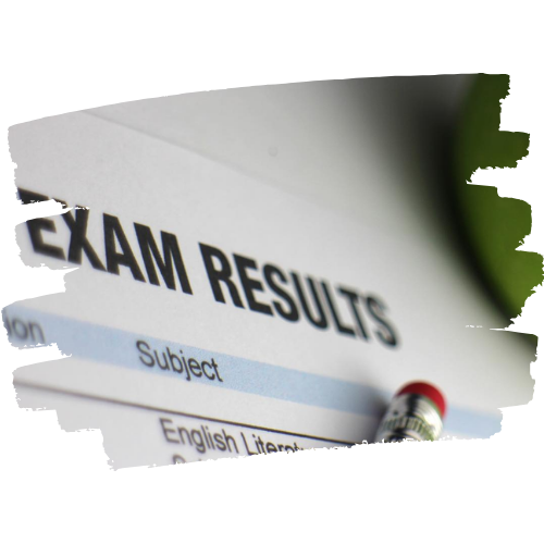 An exam results form